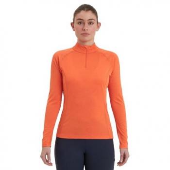 Montane Women's Dart Half Zip Long Sleeve T-Shirt - Tigerlily, Size M