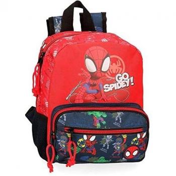 Marvel Go Spidey Mochila Preescolar Adaptable a Carro Rojo 23x28x10 cms Poliéster 6,44L