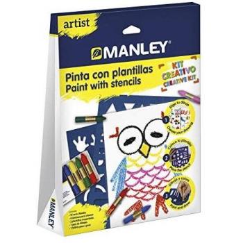 Manley- Artist Pinta con Plantillas, Color surtido