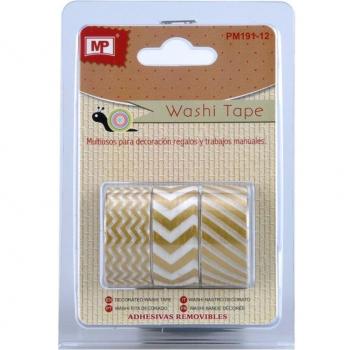 MP PM191-12 - Pack de 3 cintas decorados, tamaño 3 x 3 m