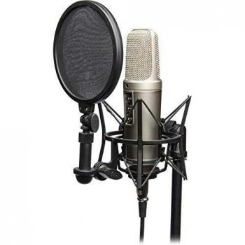 Paquete Completo Micrófono de Estudio RODE NT2 con Cable, Soporte Antivibraciones y Filtro Antipop
