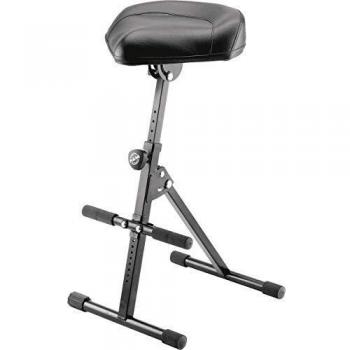 K&M 14045 Multi-Purpose Stool with Imitation Leather Seat, Black