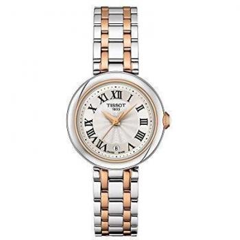 Tissot Bellissima Ladies Watch T126.010.22.013.01, 26mm, White Dial, Steel PVD Rose Gold Case and Bracelet, One Size