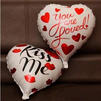 Globo de Foil Corazón Kiss Me de 46 cm