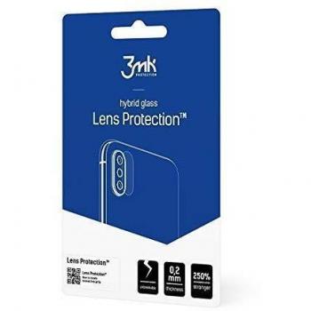 3MK - Protector de Camara Trasera Anti Golpes- 100% Efectivo Compatible con iPh X- 4 Unidades- Transparente