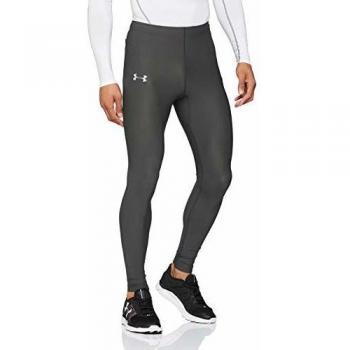 Under Armour Run True Heat Gear Tight Leggin, Hombre, Charcoal/Reflective, L