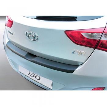 Protector del parachoques trasero ABS compatible con Hyundai i30 5 puertas 2012-2017 Negro