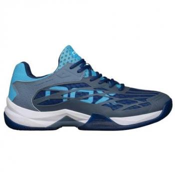 Zapatillas de Pádel Nox AT10 Lux Piedra Azul Bonnie, características: modelo 2024, diseño Agustin Tapia, color piedra y azul, tecnología avanzada para mayor comodidad y rendimiento en la pista