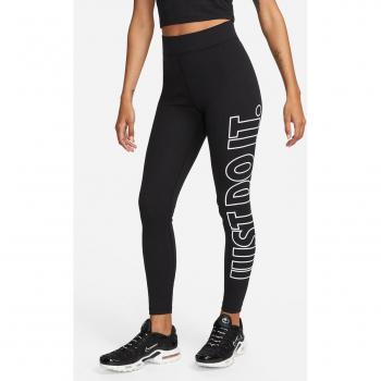 Mallas Nike Just Do It Clásicas de Mujer Alta Negra Talla S
