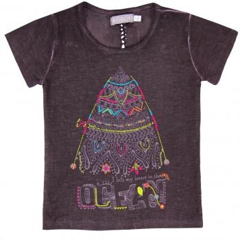 Bóboli 463104-7307, Camiseta para Niñas, Marrón
