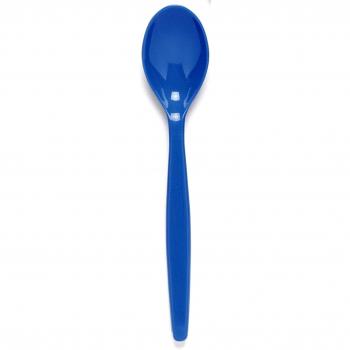 Cucharillas de policarbonato reutilizables, color azul, ideales para fiestas, barbacoas y Picnics, 10 unidades