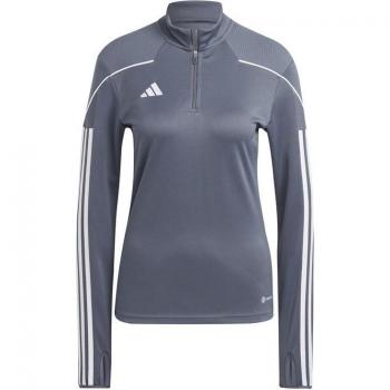 Camiseta de fútbol adidas Tiro 23L TR mujer, sudadera adidas Tiro 23 League Half Zip azul grisáceo blanco mujer - S