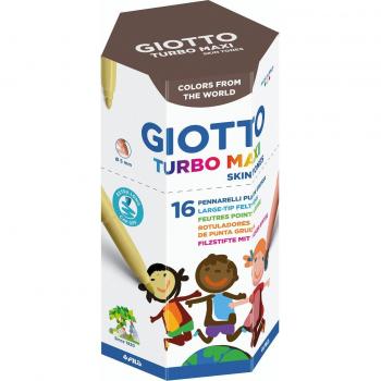 Rotuladores Giotto Turbo Maxi Skin Tones Pack de 16 Unidades en Bote