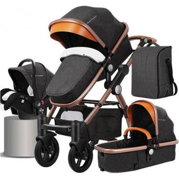 TANUKI - Carro Trio de bebé T600 antracita