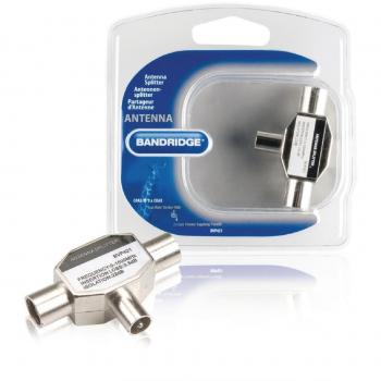 Bandridge BVP421 adaptador de cable Coax M 2x Coax FM Aluminio