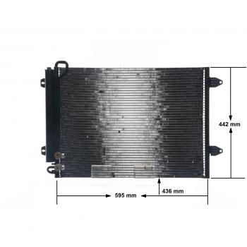 Condensador de aire acondicionado MAHLE ORIGINAL AC 666 000S, con secador, dimensiones 15 x 13,7 x 578 mm, compatible con Volkswagen Passat B6 Berlina y B7 Variant