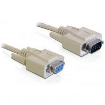 DeLOCK SERIELL-VERL D-SUB9 -> D-SUB9 ST/BU 5.00M Grau