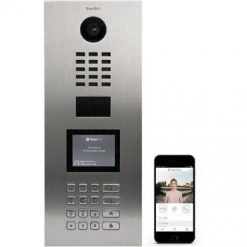 Videocitófono IP Multi-inquilino DoorBird D21DKV V2 con Display, Teclado y Acero Inoxidable V4A