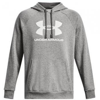 Under Armour Men's Rival Fleece Logo Hoodie - Grey, XXL