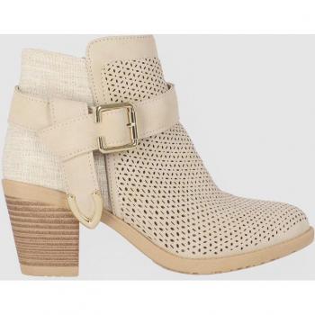 Botines de mujer Tonia 15 beige con cierre de cremallera marca Chika10