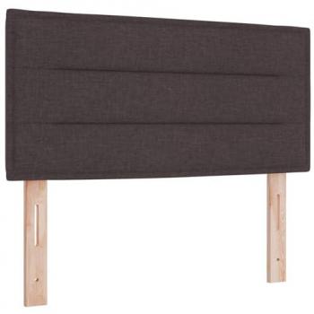 Cabecero LED Diseño de Líneas Marrón Oscuro 80 cm Tela