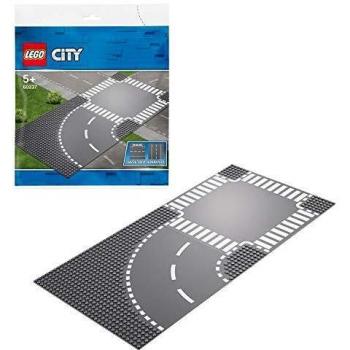LEGO 60237 City Supplementary Curve and Crossroad 2 x Base Plates for all LEGO Building Sets