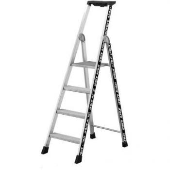 Escalera de tijera Artub 4 peldaños gris - 02375804