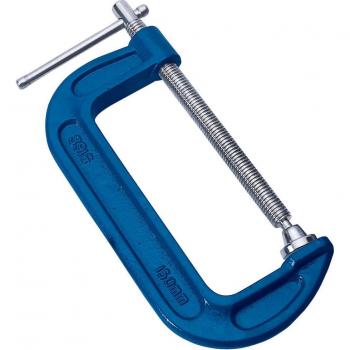 Draper Heavy-Duty Cast Iron G Clamp 150mm with Swivel Pads