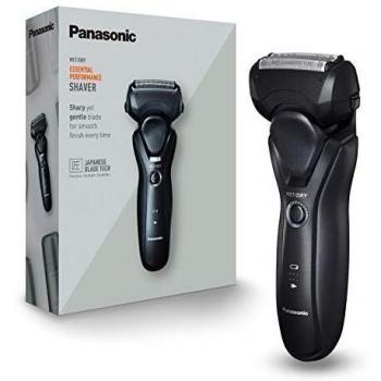 Panasonic ES-RT37-K503 Wet & Dry Rechargeable Electric Shaver with 3 Stainless Steel Blades and LED Indicator