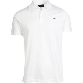 Paul & Shark Men's White Cotton Pique Polo Shirt - Size L