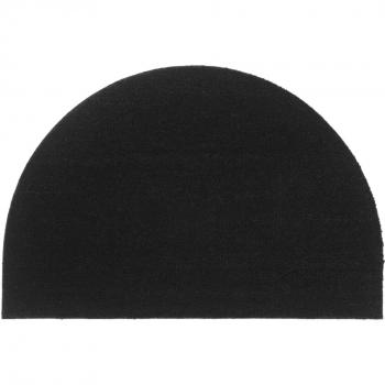 Felpudo semicircular de fibra de coco negro 60x90 cm