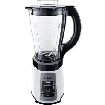 Steba MX 600 Smart 1,75 L Batidora de Vaso Negro, Blanco 600 W - Steba MX 600 Smart, 1,75 L, 9000 RPM, 18000 RPM, Batidora de Vaso, Negro, Blanco, Vidrio