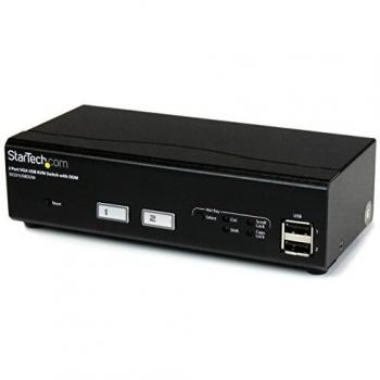 StarTech.com SV231USBDDM 2 Port USB VGA KVM Switch with DDM Fast Switching Technology and Cables, VGA USB KVM Switch, DDM KVM Switch