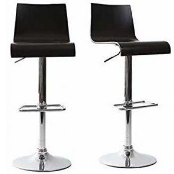 Lote de 2 Taburetes de bar NewSurf de color negro