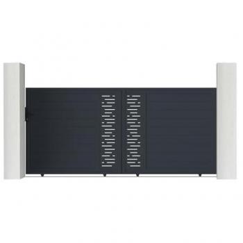 Pack puerta corredera Arlberg 3.5m (350 x 160 cm) + 2 postes de 190 cm