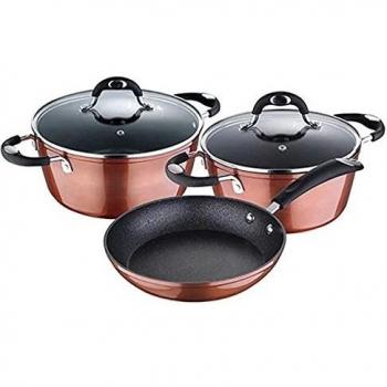 SET 5PC BATERIA DE COCINA ALUMINIO FORJADO IND PANDORA BG