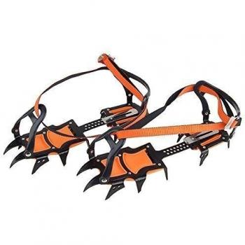 eForCrazy Strape Type 12-Teeth Ice Snow Boot Shoe Covers Spike Crampons Climbing Walking Winter