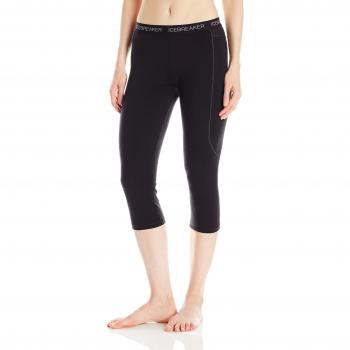 Icebreaker Zone Legless - Pantalones para mujer, color negro, talla L