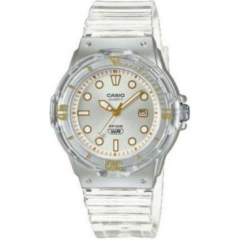 Casio POP Women's Analog Quartz Watch with Resin Strap and Silver Dial, 100M Water Resistance (Model LRW-200HS-7EV)