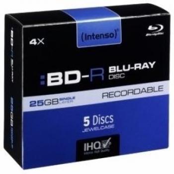 Intenso 5001215 - Pack de 5 BLU-Ray, 25 GB, 4X
