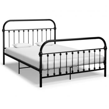 Estructura de cama de metal negro Day and Night 160x200 cm
