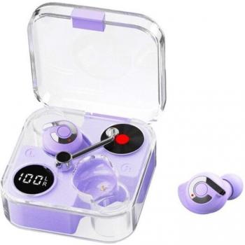 Auriculares Inalámbricos Smartek TWS-E89 Estéreo Púrpura/Transparente