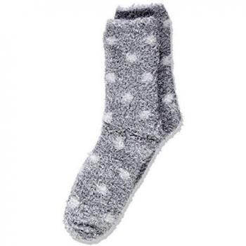 DIM Chaussette cocoon motif pois x Calcetines cortos, Mujer, Gris, One Size