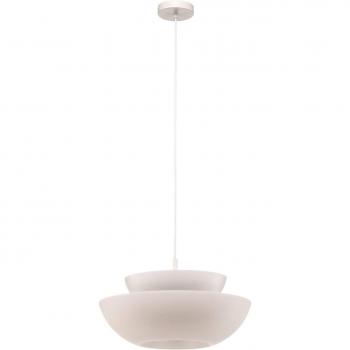 Lámpara colgante Lucande Kellina en blanco, diseño moderno, fabricada en metal, adecuada para salón y comedor, con 1 bombilla tipo E27