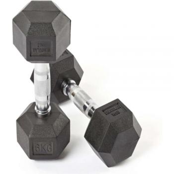 Mancuerna Hexagonal Dumbbell de 6 Kg Singular Wod