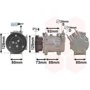 Compresor de aire acondicionado VAN WEZEL 1501K705