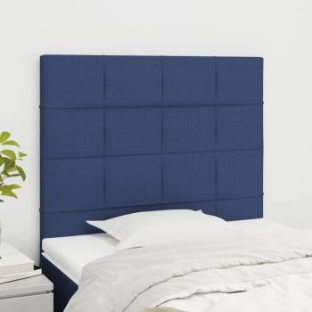 Cabeceros de tela azul 80x5x78/88 cm - Pack de 2 unidades Vidaxl
