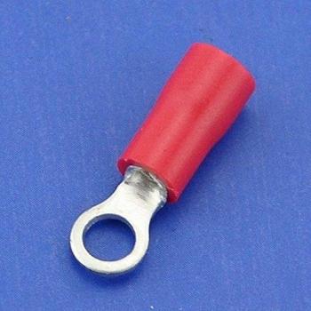 electronics-salon 1000 x Crimp Conector, 22 ~ 16AWG, # 6, 19 Amp, Rojo, Terminal, de anillo RVS1.25 - 3.5