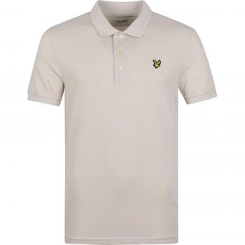 Lyle & Scott Men's Plain Polo Shirt - Light Mist White - Size 42/Regular