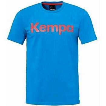 Kempa Graphic T-Shirt Camiseta De Balonmano Cuello Redondo, Hombre, Azul, 128